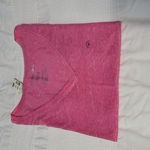 Aeropostale Heathered Pink Short Sleeve V-Neck Tee